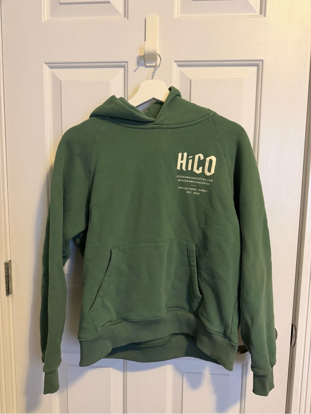 Crewneck Hoodie in Forest Green